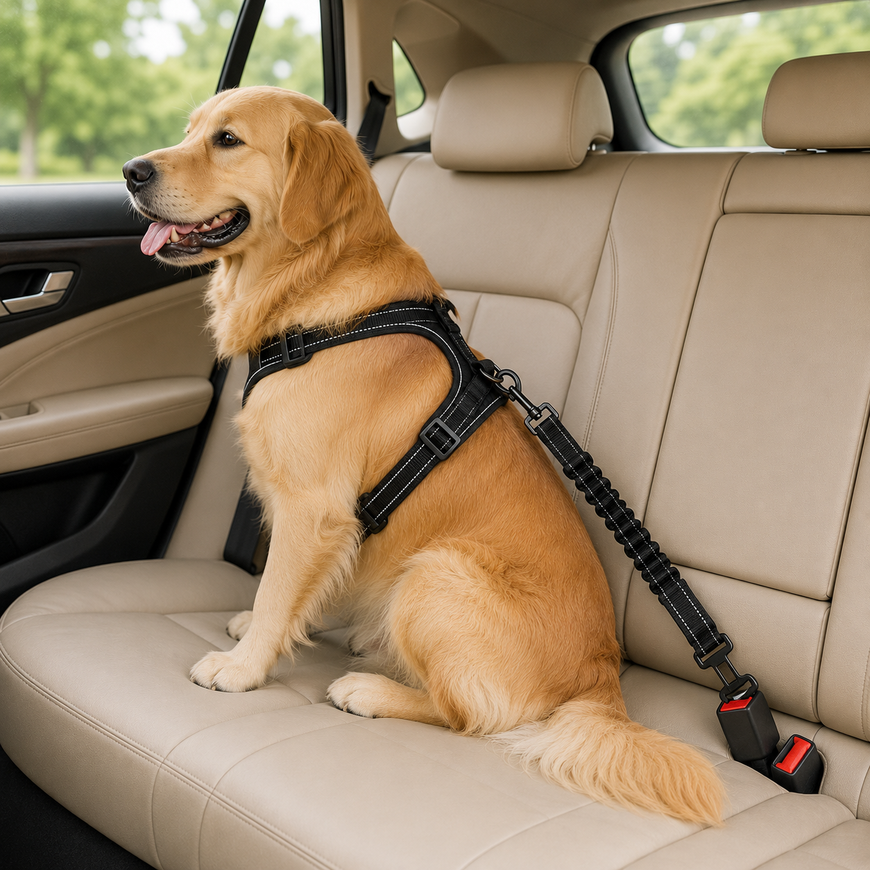 Adjustable Dog Car Seat Belt – Pet Safety Travel Lead